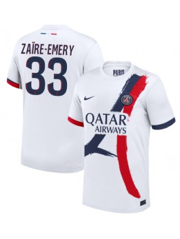 Paris Saint-Germain Warren Zaire-Emery #33 Replika Borta Kläder 2024-25 Kortärmad